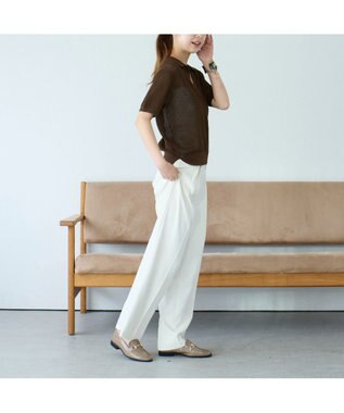 MODE ET JACOMO <carino>ビットローファー ベージュエナメル