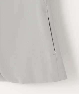 自由区 【XSサイズ～/洗える】ダブルフェイススーティング ノーカラージャケット セージ