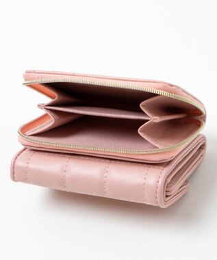 WEGO パイピングキルティングウォレット ピンク