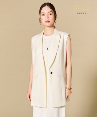 CAROLE / リネンライク ノースリーブジレジャケット