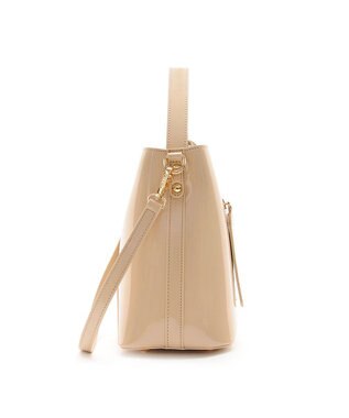 MioFIRANO スクエアエナメルハンドバッグ 2WAY　FIRANO フィラノ BEIGE