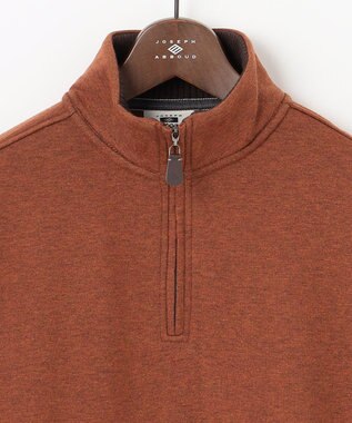 JOSEPH ABBOUD 【オーガニックコットン】ヴィンテージインレー ハイネックZIP オレンジ系
