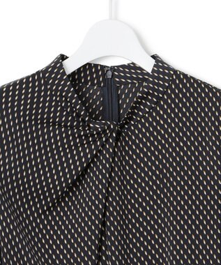 23区 S 【洗える】グラデーションドットプリント ワンピース ネイビー系