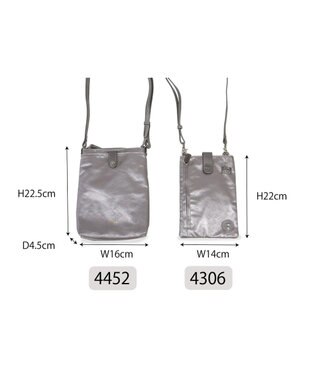 PELLE BORSA ポシェット Alive アライブ 4452 ガンメタ