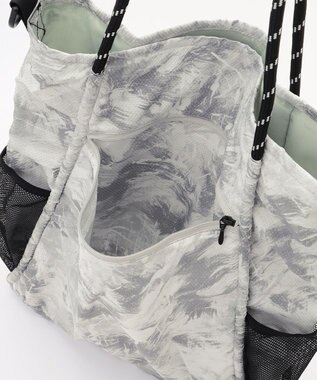 JOSEPH ABBOUD MOUNTAIN 【軽量/ECO撥水/ポケッタブル】エンボスプリント トートバッグ ライトグレー系5