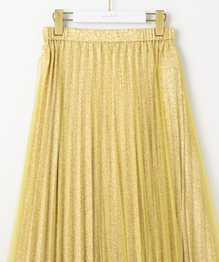 ANY SIS 【洗える】チュールレイヤードプリーツ スカート マスタード