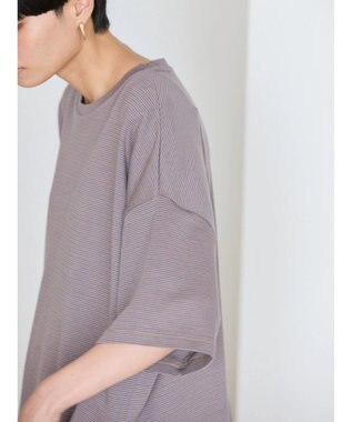 AMERICAN HOLIC 接触冷感裾ラウンドカットプルオーバー Border Blue