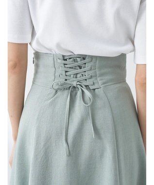 earth music&ecology バックレースアップスカート Mint Green