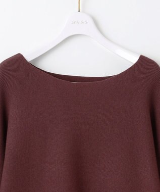 ANY SIS 【洗える・セットアップ可】アンチピリングドルマン畔 ニット ブラウン