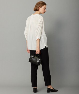 ICB 【接触冷感・速乾・洗える】 ドレープシフォン ブラウス オフホワイト系