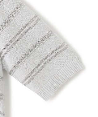 ICB L ルレックスパターン ニットプルオーバー シルバー