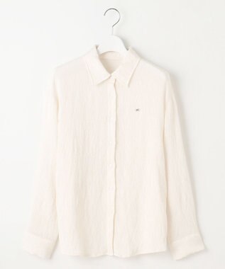 Feroux ナチュラルタッチ 楊柳 シャツ アイボリー系