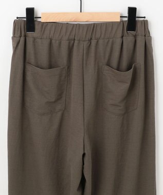 SHARE PARK LADIES 【洗える】ナチュラルワッシャー　セミフレアパンツ モカ