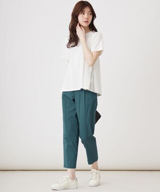 ANY SIS 【UVケア】サイドプリーツ カットソー オフ