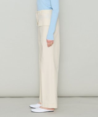 JOSEPH 【洗える】オーガニックツイル　ワイドトラウザーズ Powder