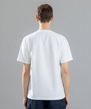 JOSEPH HOMME メランジリップル　Vネックカットソー ホワイト系