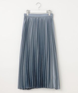 Feroux サテン プリーツスカート ブルー系