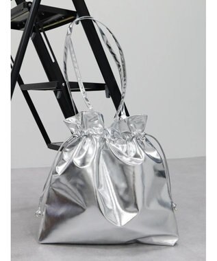 CRAFT STANDARD BOUTIQUE メタリック巾着トート Silver