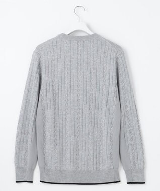 23区GOLF 【MEN】【ウォッシャブル】ストレッチ カラーニット ライトグレー系