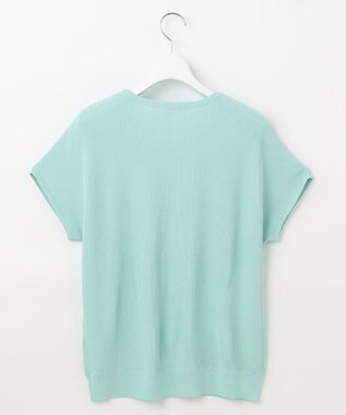 J.PRESS LADIES 【洗える】レーヨンエリートストレッチ フレンチスリーブ ニット ミント系