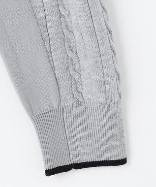 23区GOLF 【MEN】【ウォッシャブル】ストレッチ カラーニット ライトグレー系