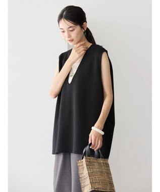 AMERICAN HOLIC Ｕネックポンチベスト Black