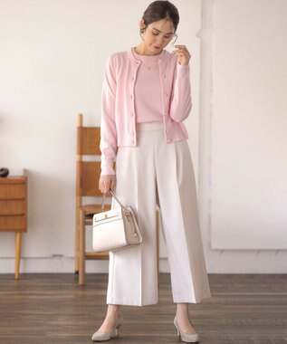 組曲 ベルトデザインスクエアショルダーバッグ アイボリー系