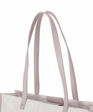 Maison de FLEUR すずらんプリントスクエアトートバッグ Grayish Pink