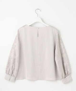 自由区 【セットアップ対応・洗える】オパールプリント ブラウス ライトグレー系