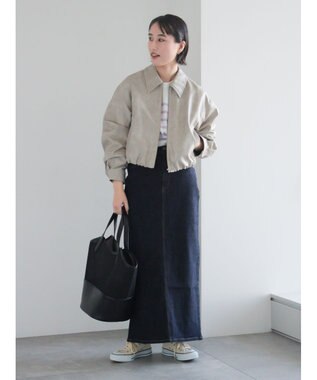 Te chichi デニムトラペーズスカート ネイビー