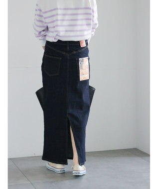 Te chichi デニムトラペーズスカート ネイビー