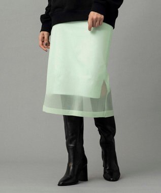 NAVE 【Nave・洗える】シアーニット スカート ライトグリーン系