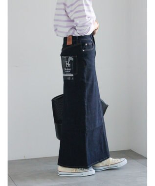 Te chichi デニムトラペーズスカート ネイビー