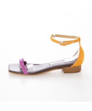 MODE ET JACOMO <MODE ET JACOMO>スリムストラップフラットサンダル ピンクスエード