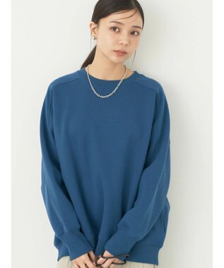 earth music&ecology 裏起毛チュニック Deep Blue