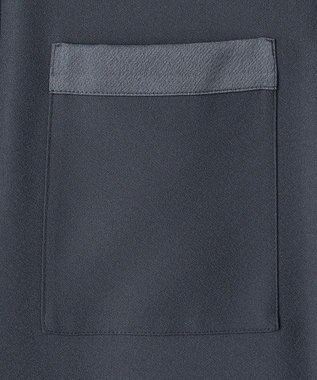 ICB 【先行予約】 FluidBackSatin シャツワンピース ダルブルー