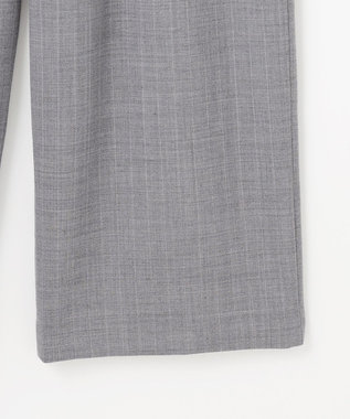 J.PRESS LADIES 【洗える】サイロウォッシャブル2wayストライプ ワイド パンツ グレーストライプ系1