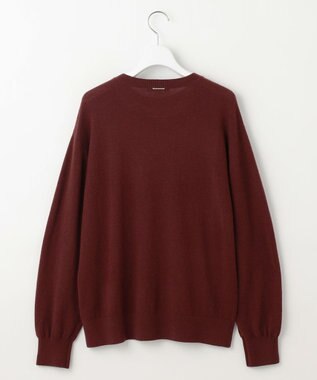 自由区 L 【カタログ掲載】ファインウールカシミヤクルーネック ニット ボルドー