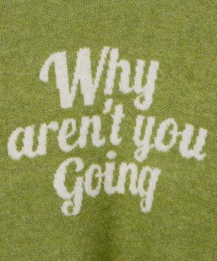 WEGO フラッフィーロゴジャガードニットプルオーバー グリーン