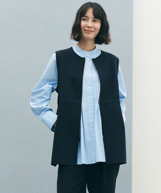 UNFILO 【セレモニー】BEAUTY FORM KNIT ZIPジレ