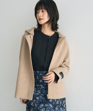 YECCA VECCA ウール混2wayショートコート