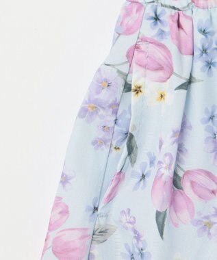 ANY KIDS オン・オフショルダー チューリップ ワンピース サックスブルー系