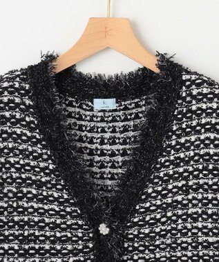 組曲 フリンジニット ベスト モノトーン