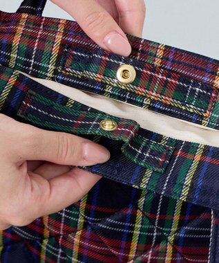 ROOTOTE 3618【自立・底板入り】EU.デリ.チェックキルト-C 03：ネイビー