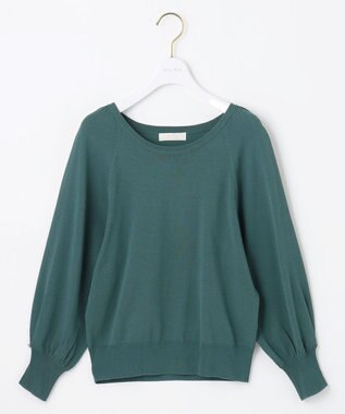 ANY SIS 【洗える】タックポイント ニット ダークグリーン