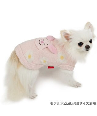 PET PARADISE ディズニー ピグレット 遠赤外線 お花ニット  小型犬 ピンク