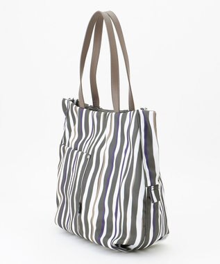 Y'SACCS 【ムック本掲載】ドローイングストライプ　トートバッグ グレー