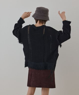 GRACE CONTINENTAL ルーズオーバーニットトップ ブラック