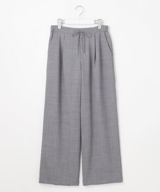 J.PRESS LADIES 【洗える】サイロウォッシャブル2wayストライプ ワイド パンツ グレーストライプ系1