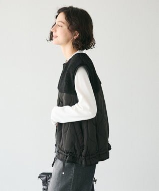 CRAFT STANDARD BOUTIQUE ボアキルティングベスト Black